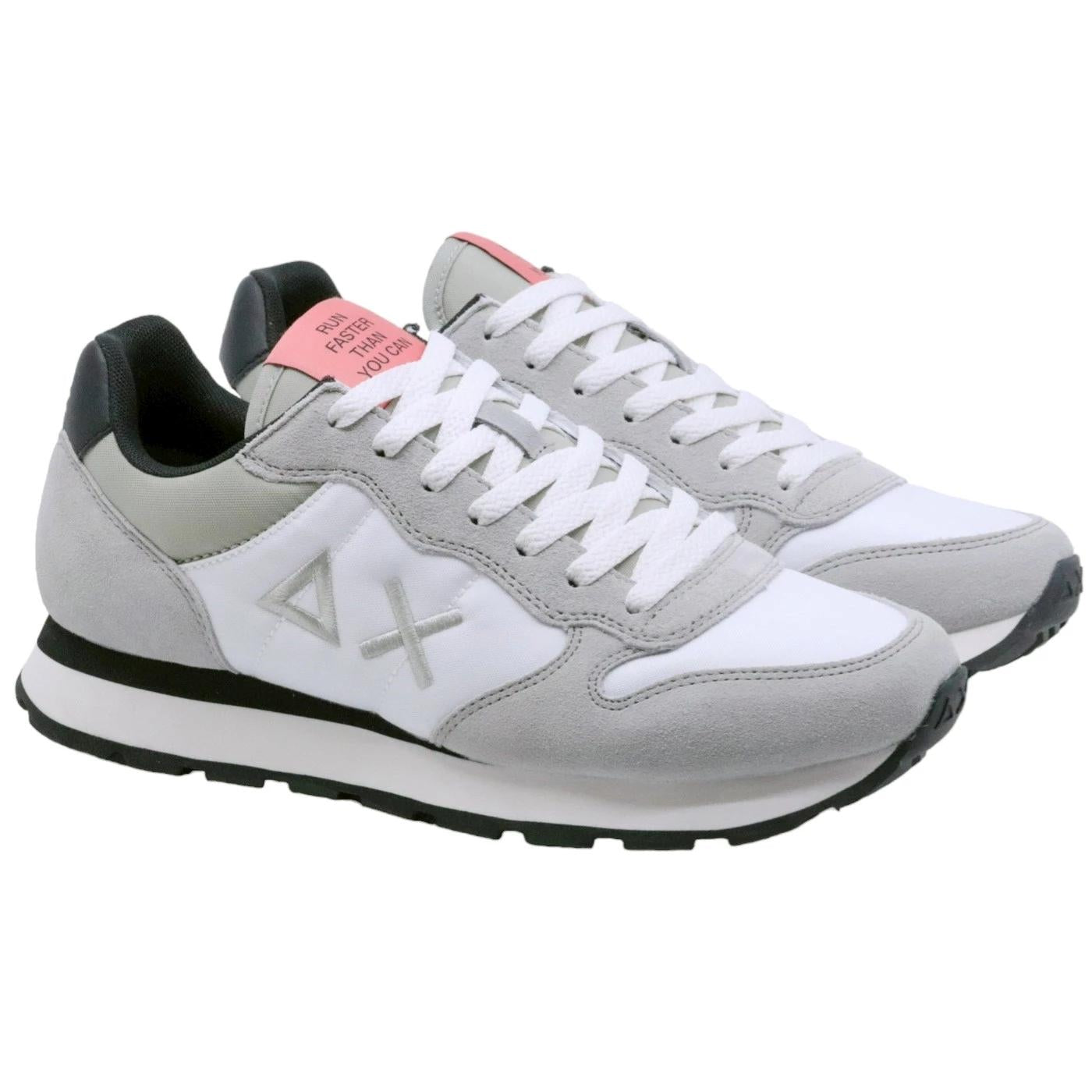 Sneaker uomo Sun68 Tom Color Z34106 tessuto bianco e camoscio grigio 