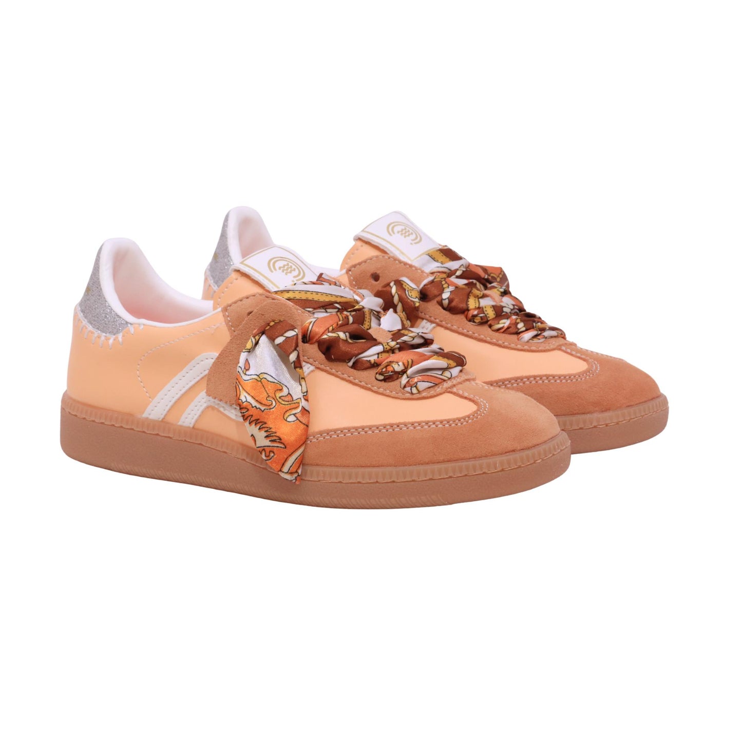 Primabase Polo 51505-029 sneaker donna in camoscio e pelle aragosta bianco 