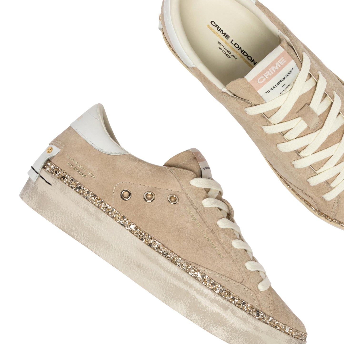 Crime London Distressed Platform Caramel Brulee 29054 sneaker donna 