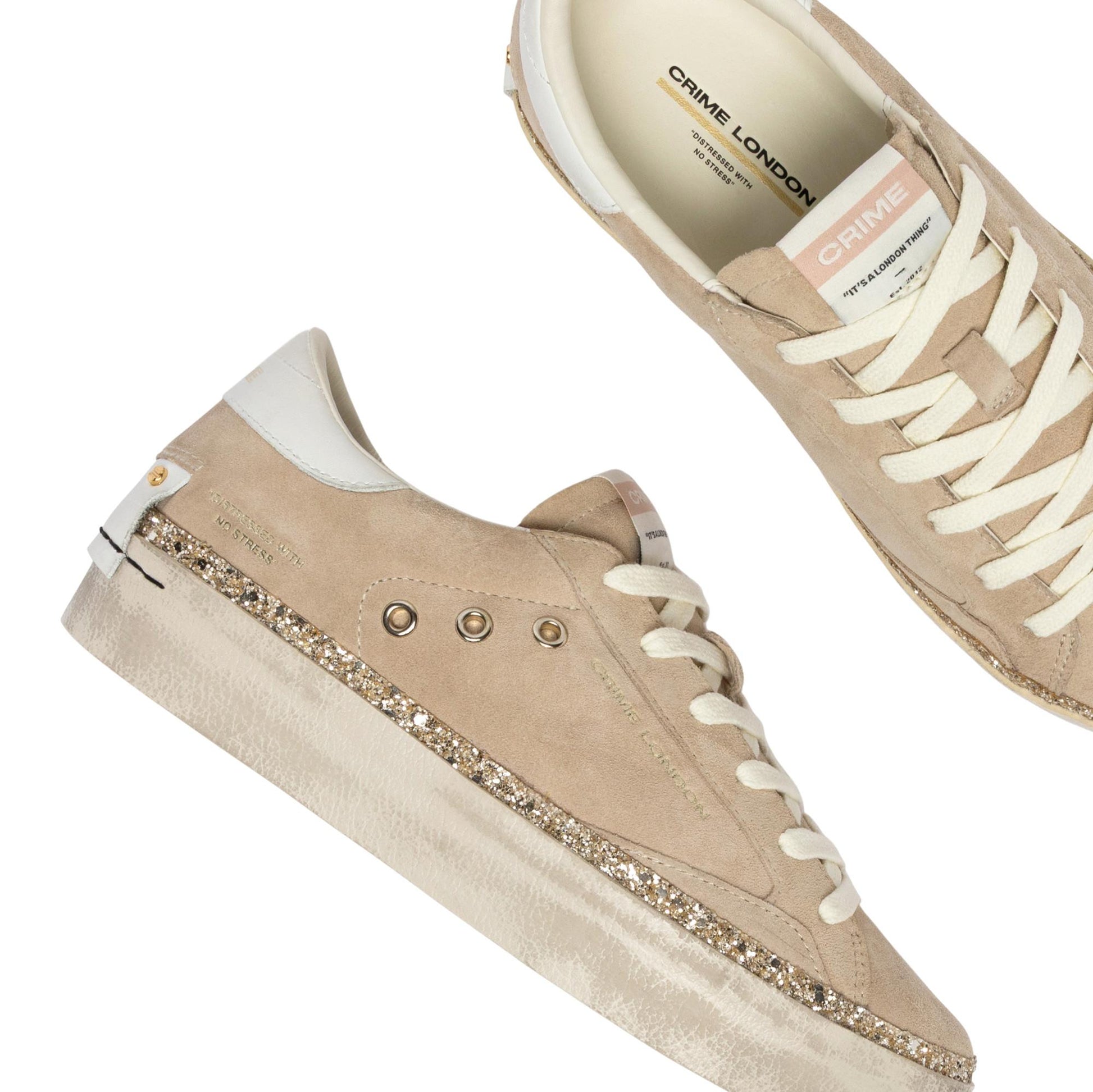 Crime London Distressed Platform Caramel Brulee 29054 sneaker donna 