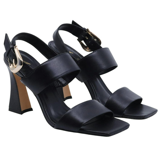 Sandalo con tacco donna Carrano 467034 in pelle nera 