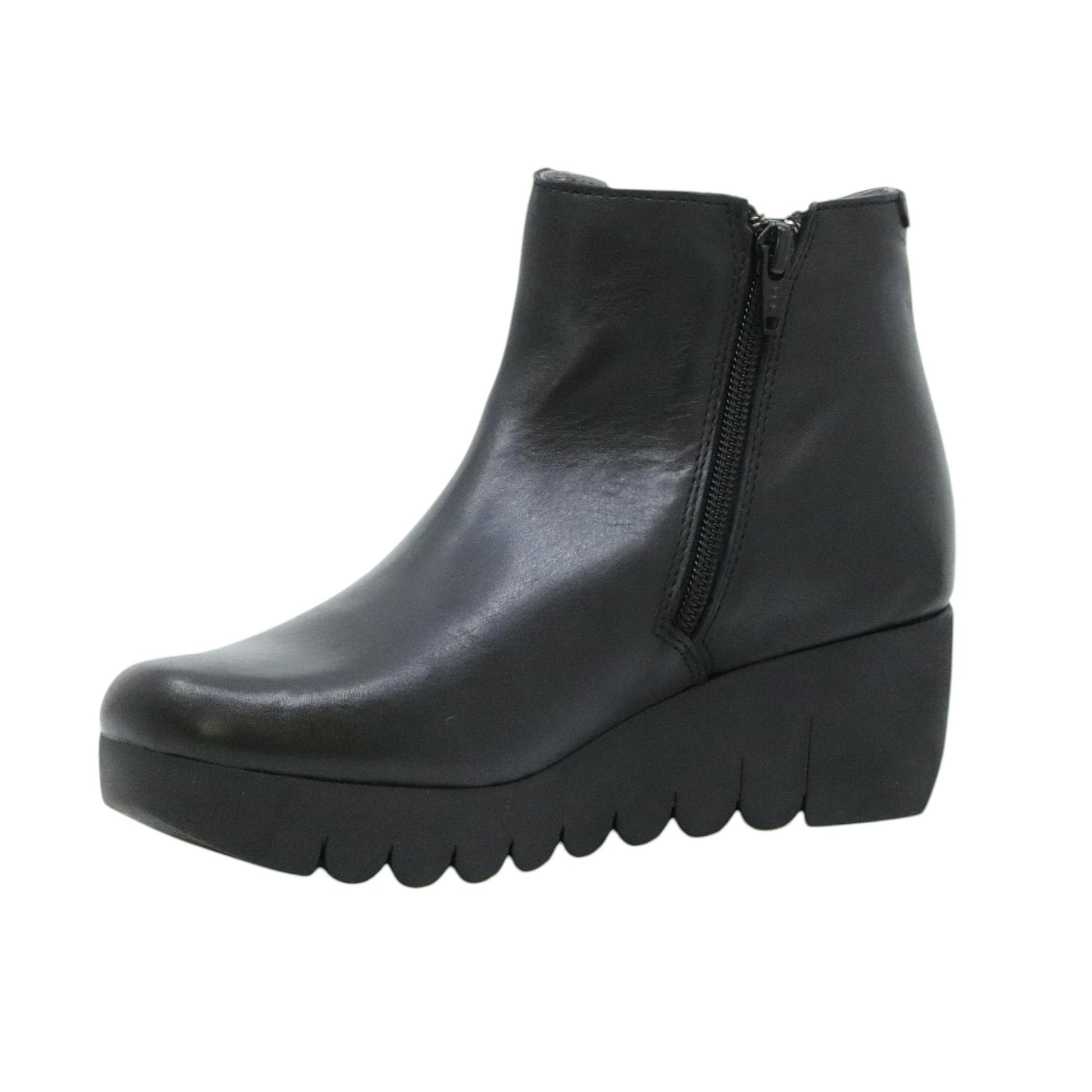 Fly London VANG364 stivaletto donna in pelle nera con zip VANG364BLACK FLY LONDON