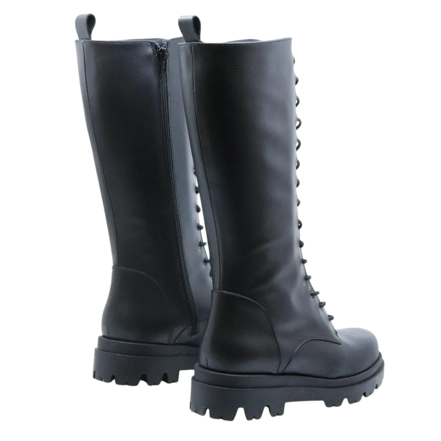 Stivale allacciato donna Ranyé BV34LX in pelle nera 