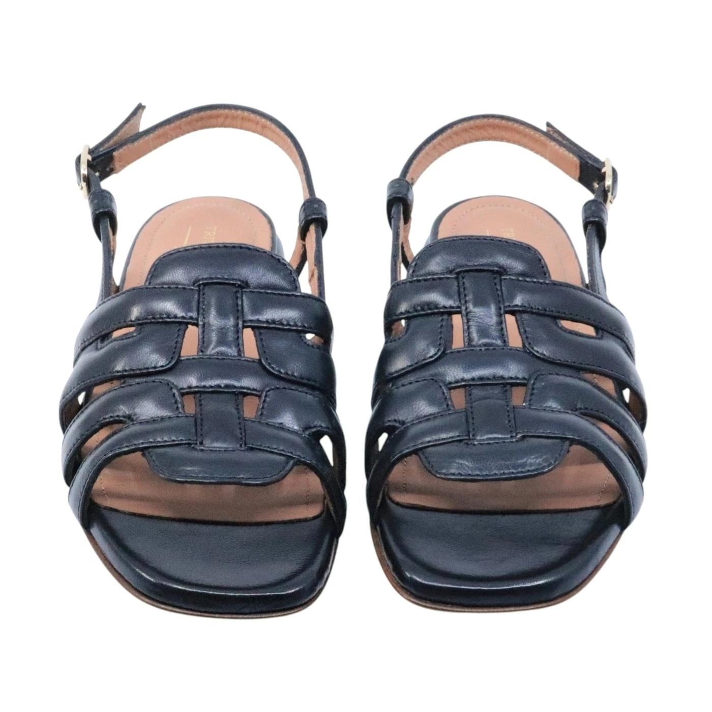 Sandalo donna Triver Flight 566 in pelle nera 