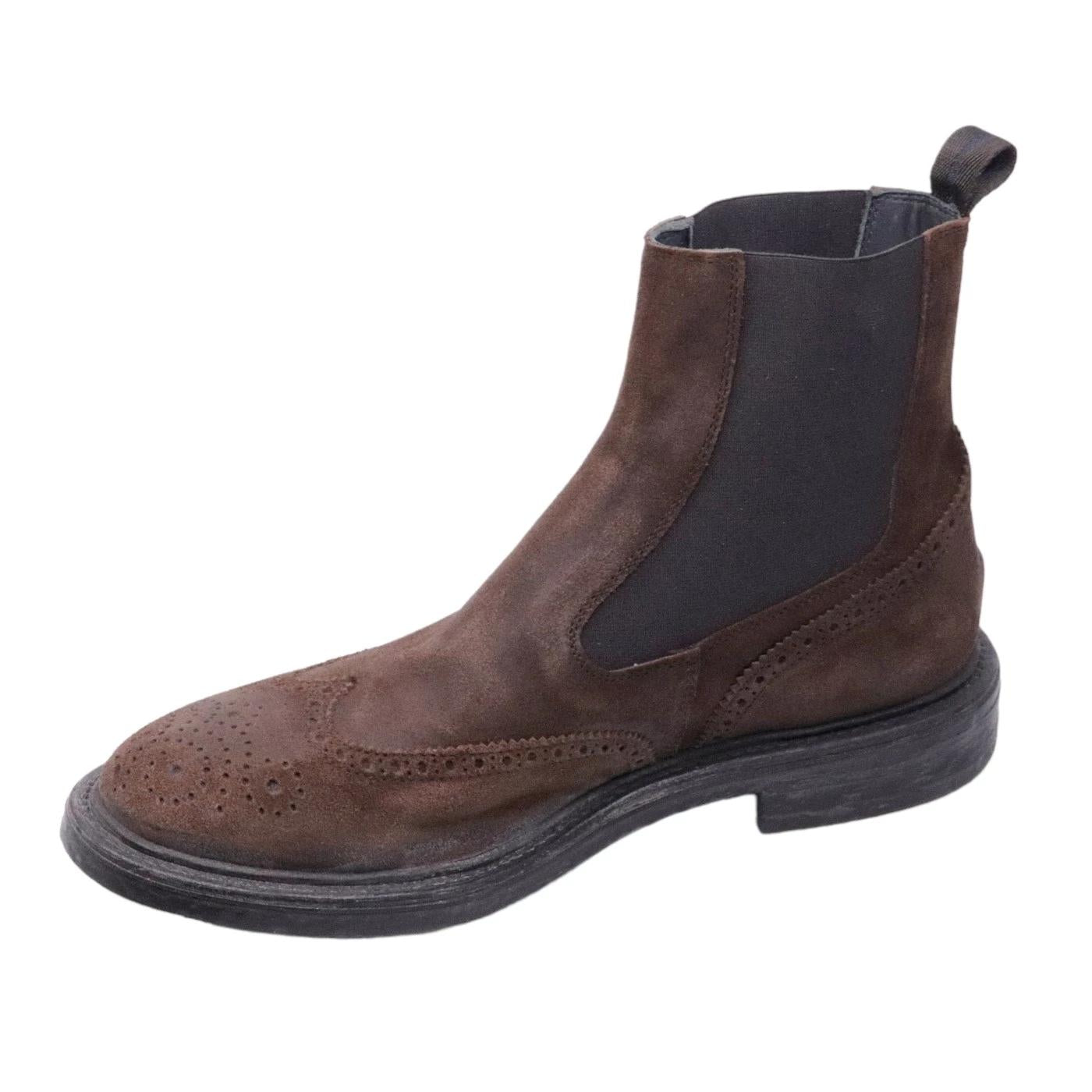 Chelsea boot Moma 65302C SA da uomo in camoscio marrone 
