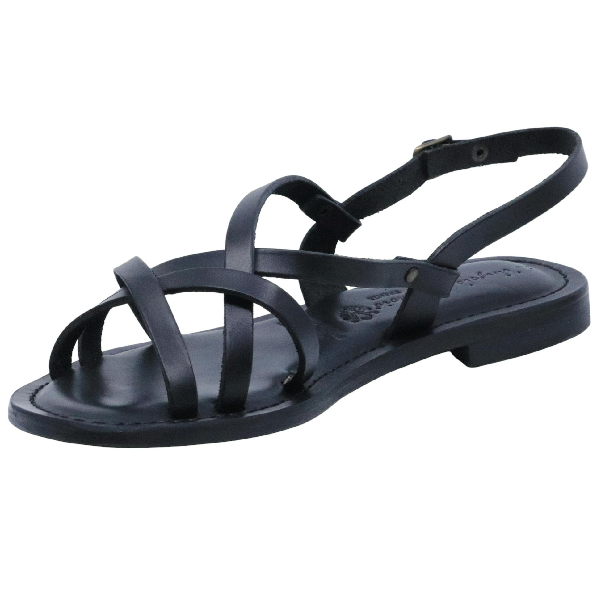 Sandalo donna L'angolo del cuoio Firenze 6651 in pelle nera 