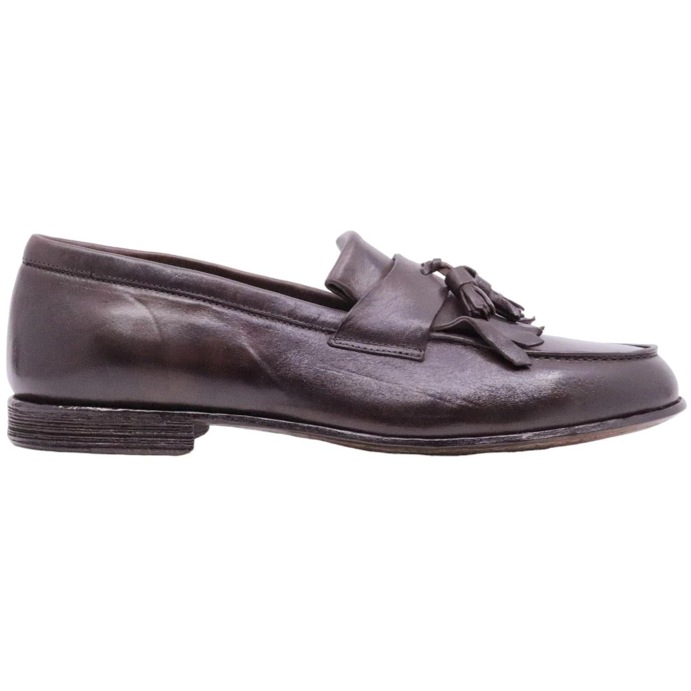 Mocassino uomo Crispiniano 02 in pelle nappata marrone 