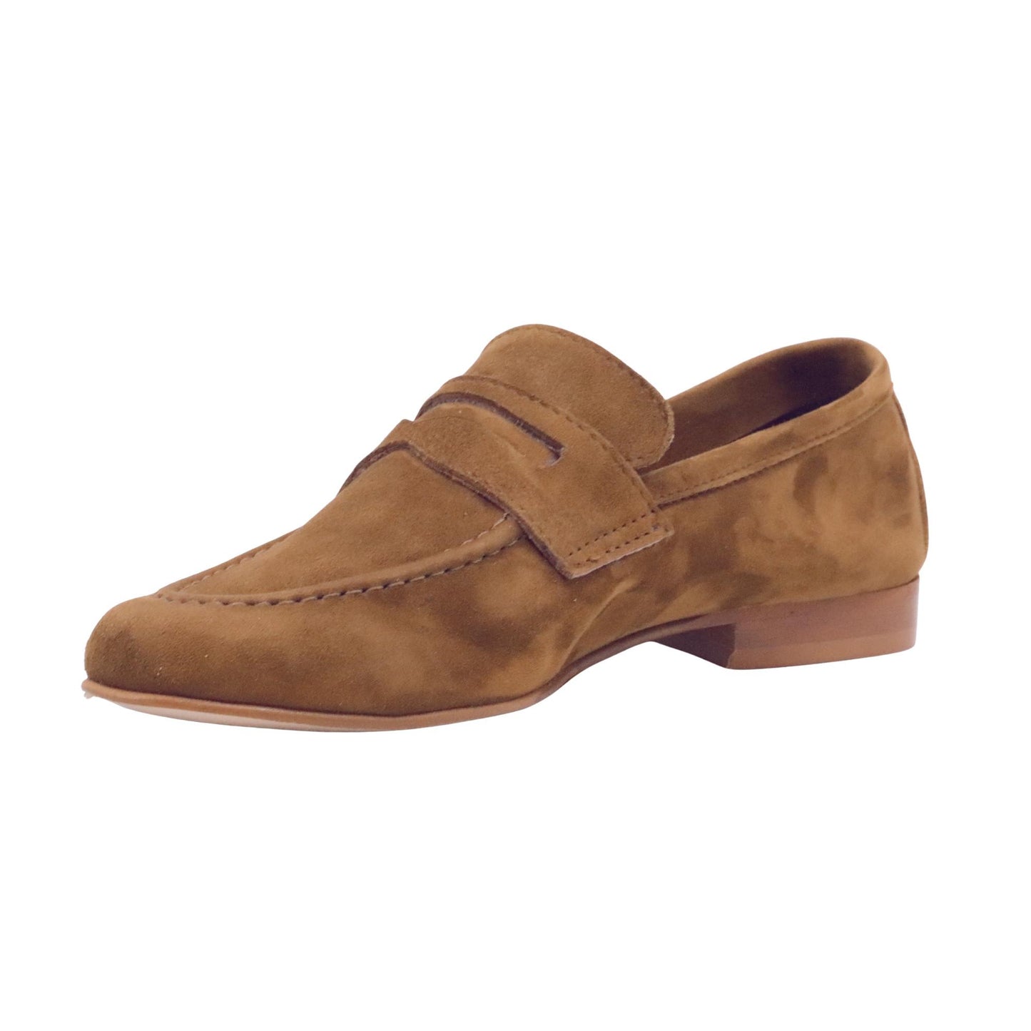 Jaffè 008 mocassino uomo in camoscio bronzo cuoio made in Italy elegante casual 