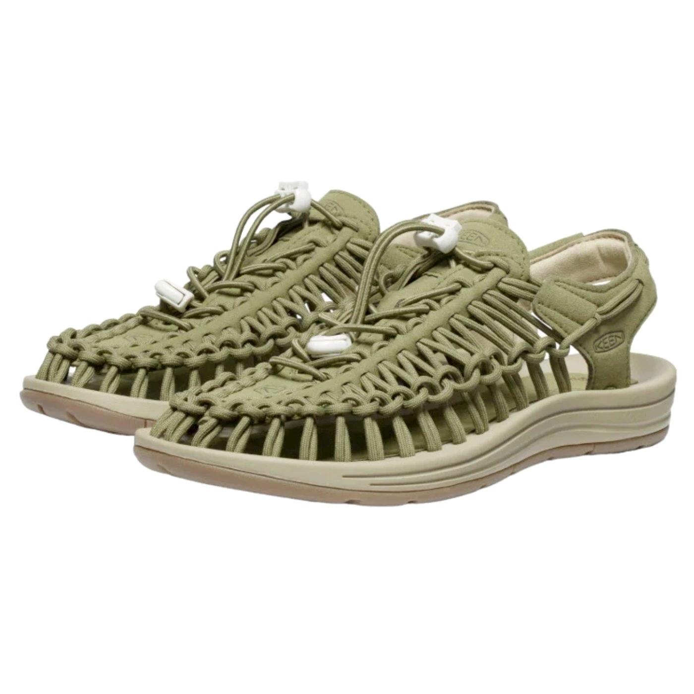 Sandalo donna Keen Uneek 1028869 con elastico verde safari 