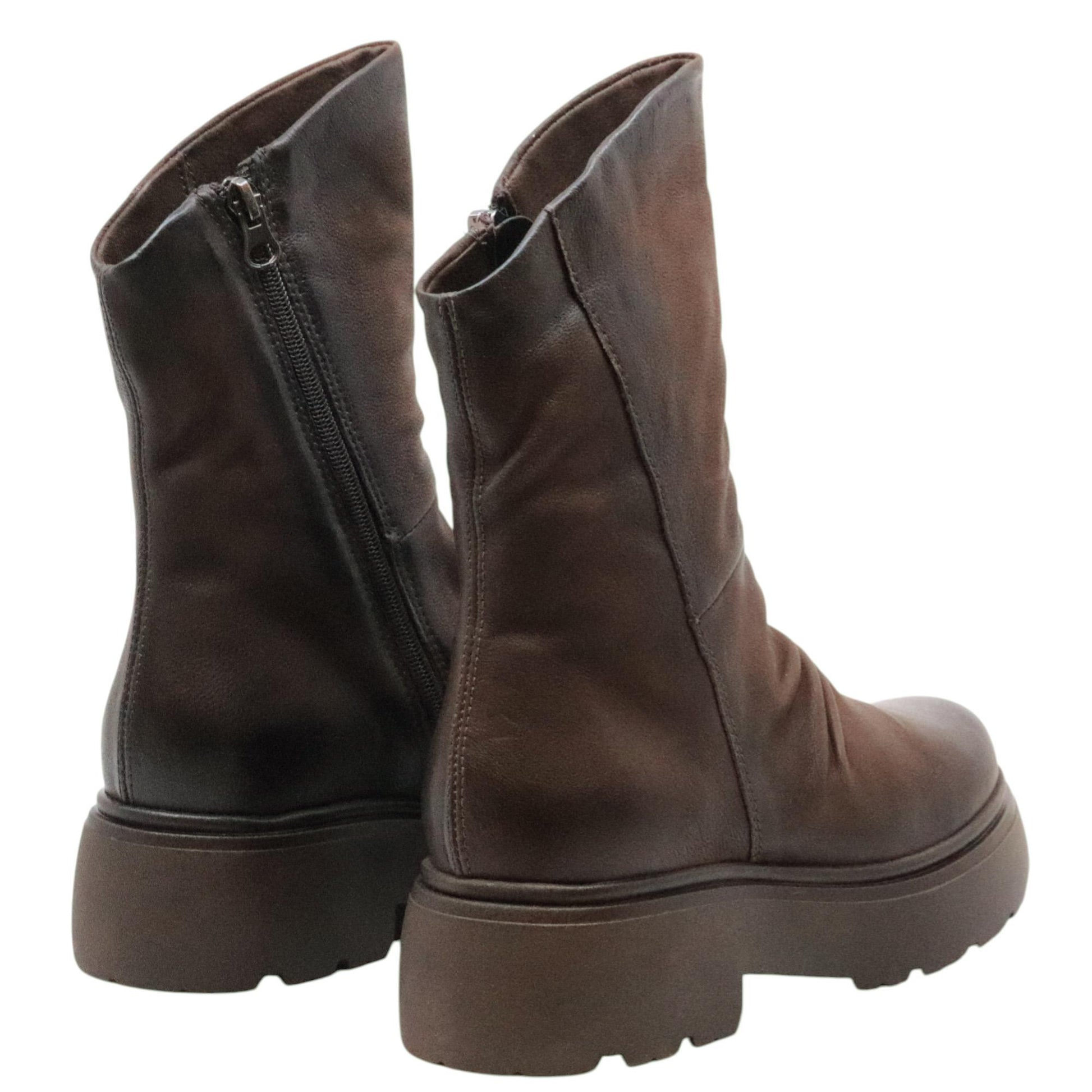 MJUS Ortone L44208 stivaletto donna in pelle marrone 