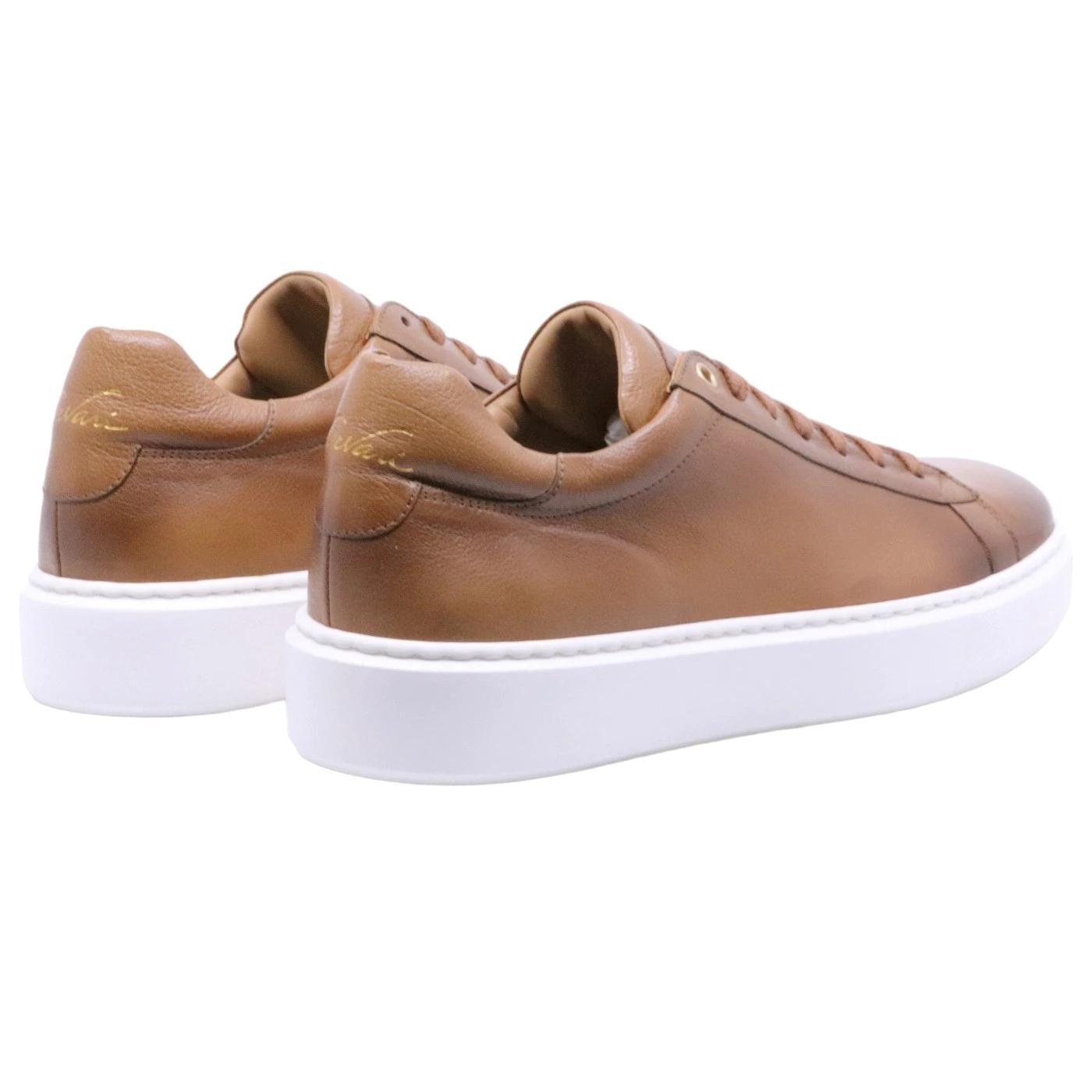 Sneaker uomo Corvari 2325 in pelle cognac 