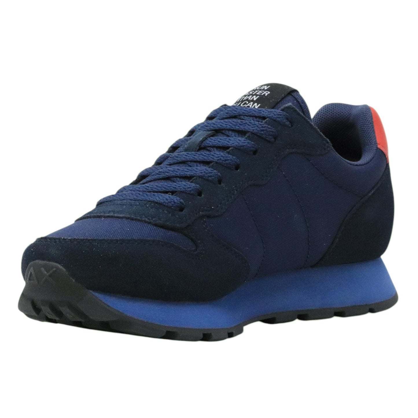 SUN68 Tom Solid Z45101 sneaker uomo in suede blu scuro 