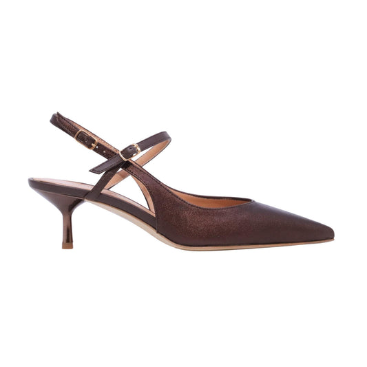 The Seller SE3006 slingback donna in pelle berg wash moro 