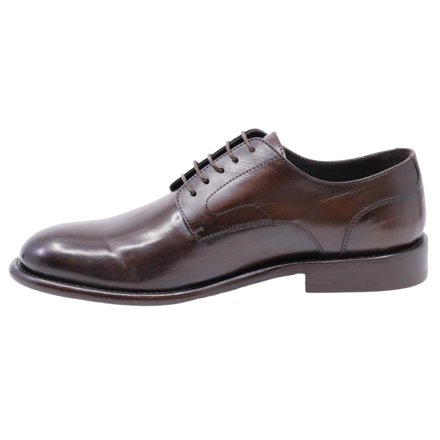 Scarpa Derby uomo Corvari in pelle marrone scuro 