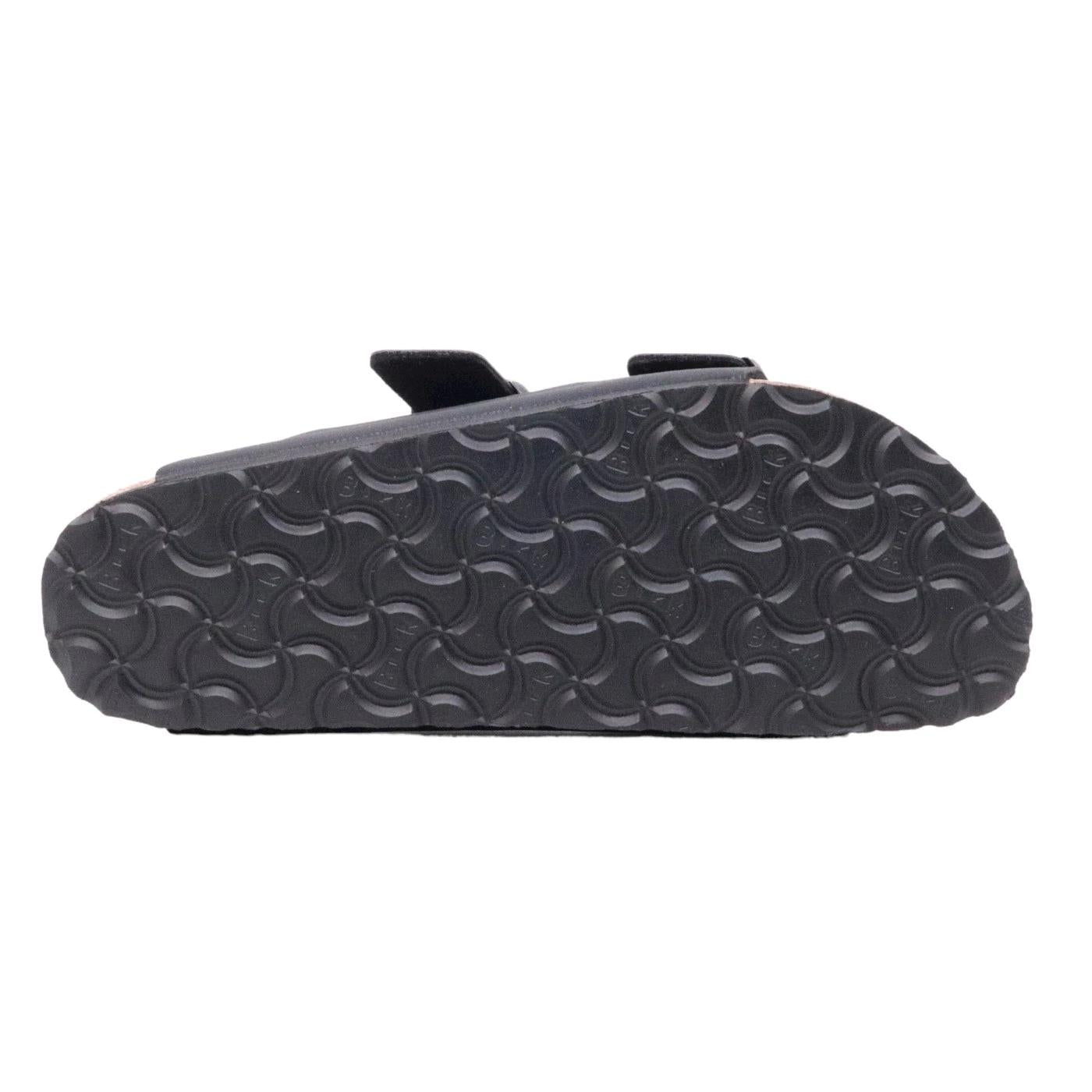 Birkenstock Arizona Vegan Birko-Flor Nubuck Black sandalo uomo donna narrow fit 