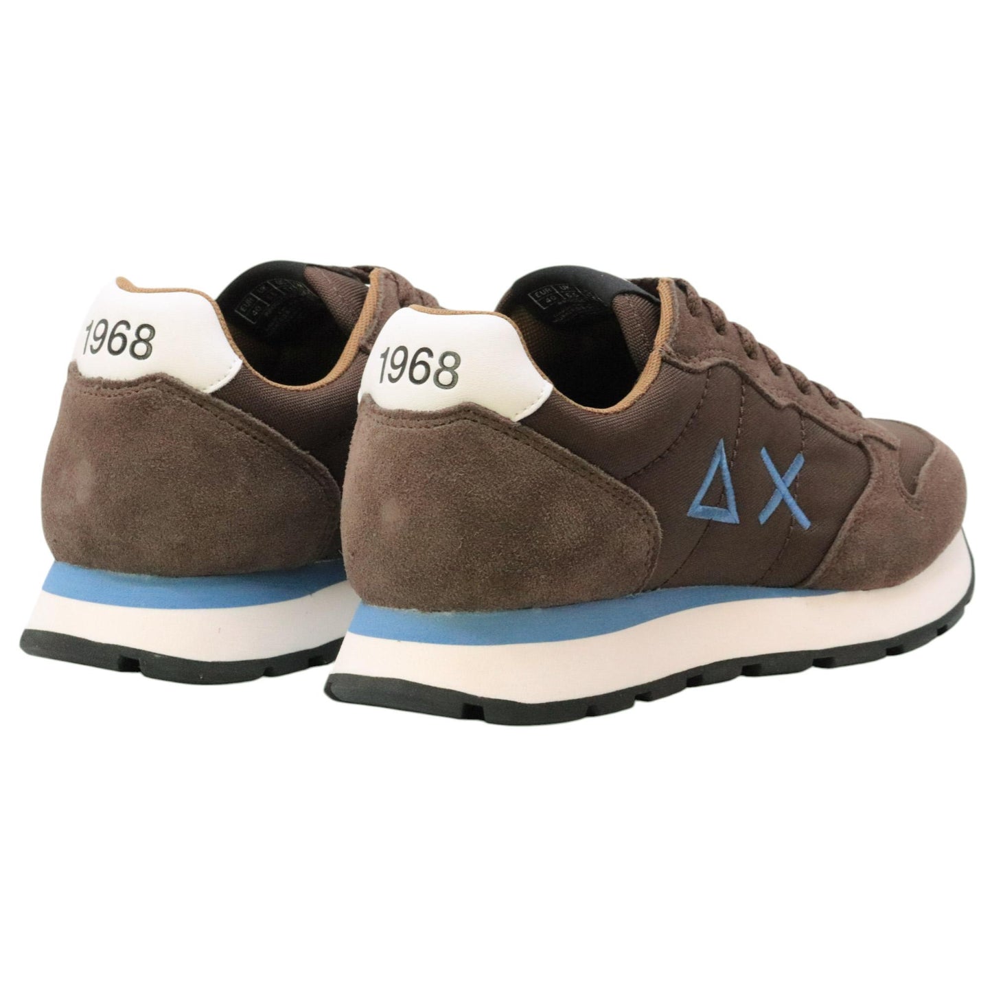 SUN68 Tom Solid Z45101 sneaker uomo in nylon suede marrone 