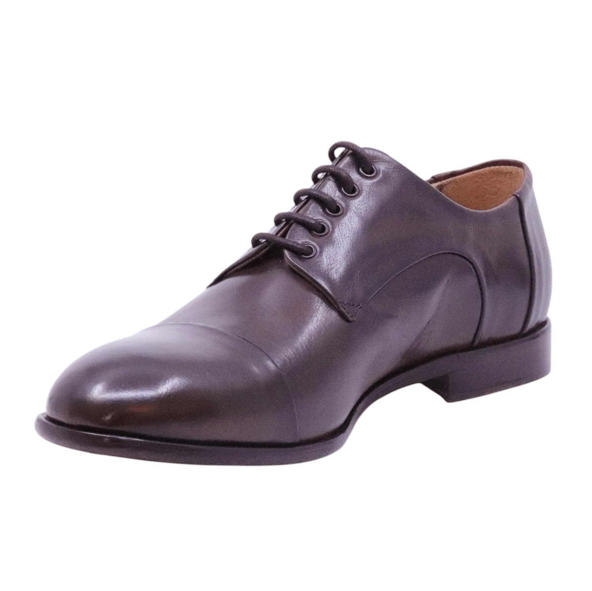 Crispiniano 124 scarpa derby uomo pelle marrone 