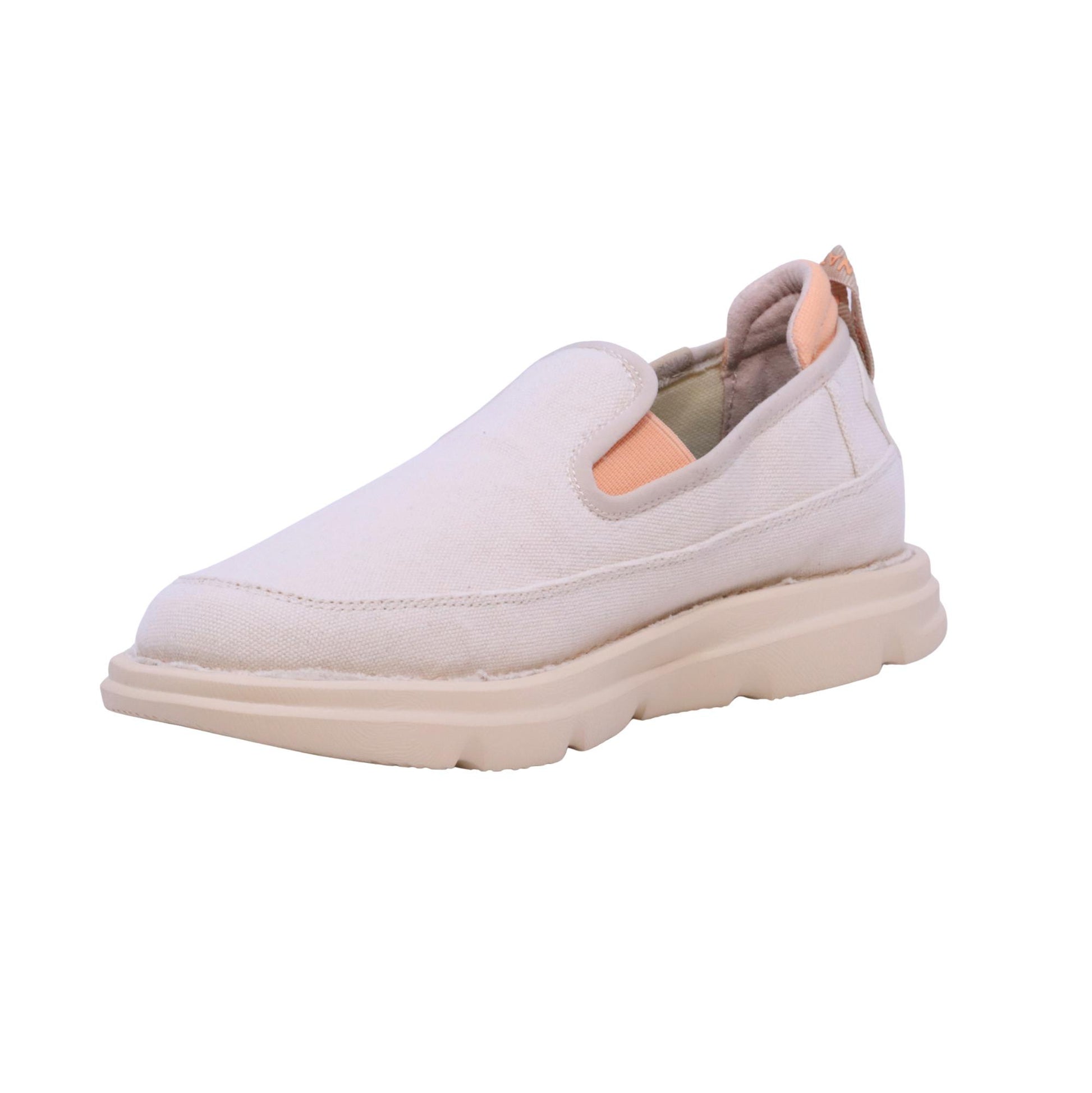 CNR Easy Clip Ecru sneaker slip-on donna in tela ecru 