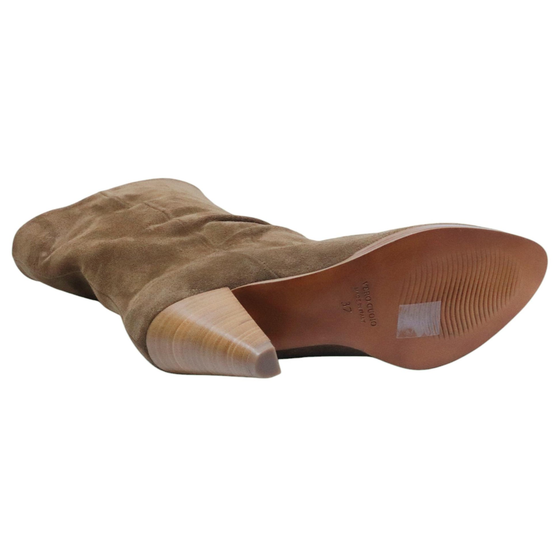Stivaletto donna Curiositè 2710 in camoscio marrone 
