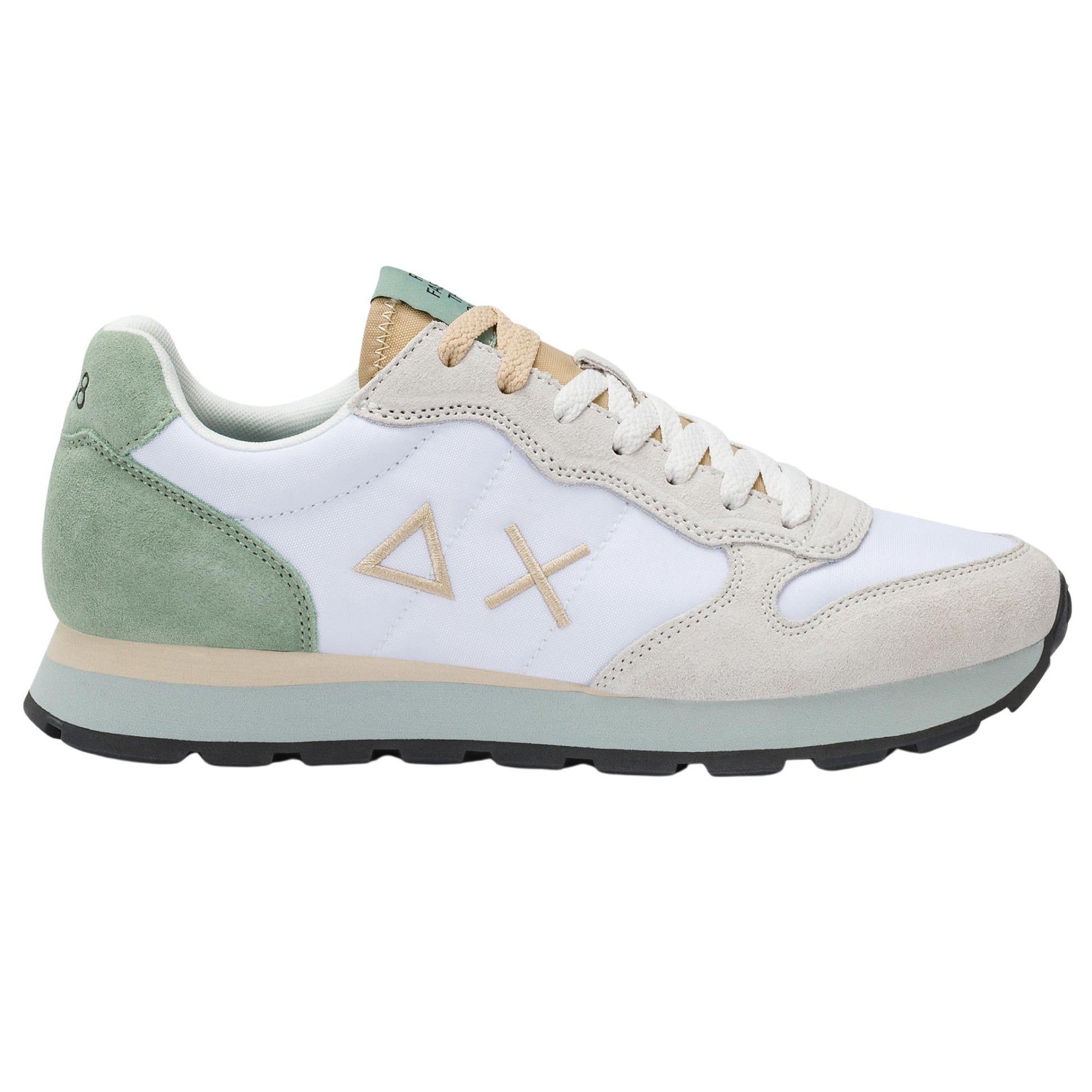Sun68 Tom Multicolor Z36106-01 sneaker uomo bianca in nylon e camoscio 