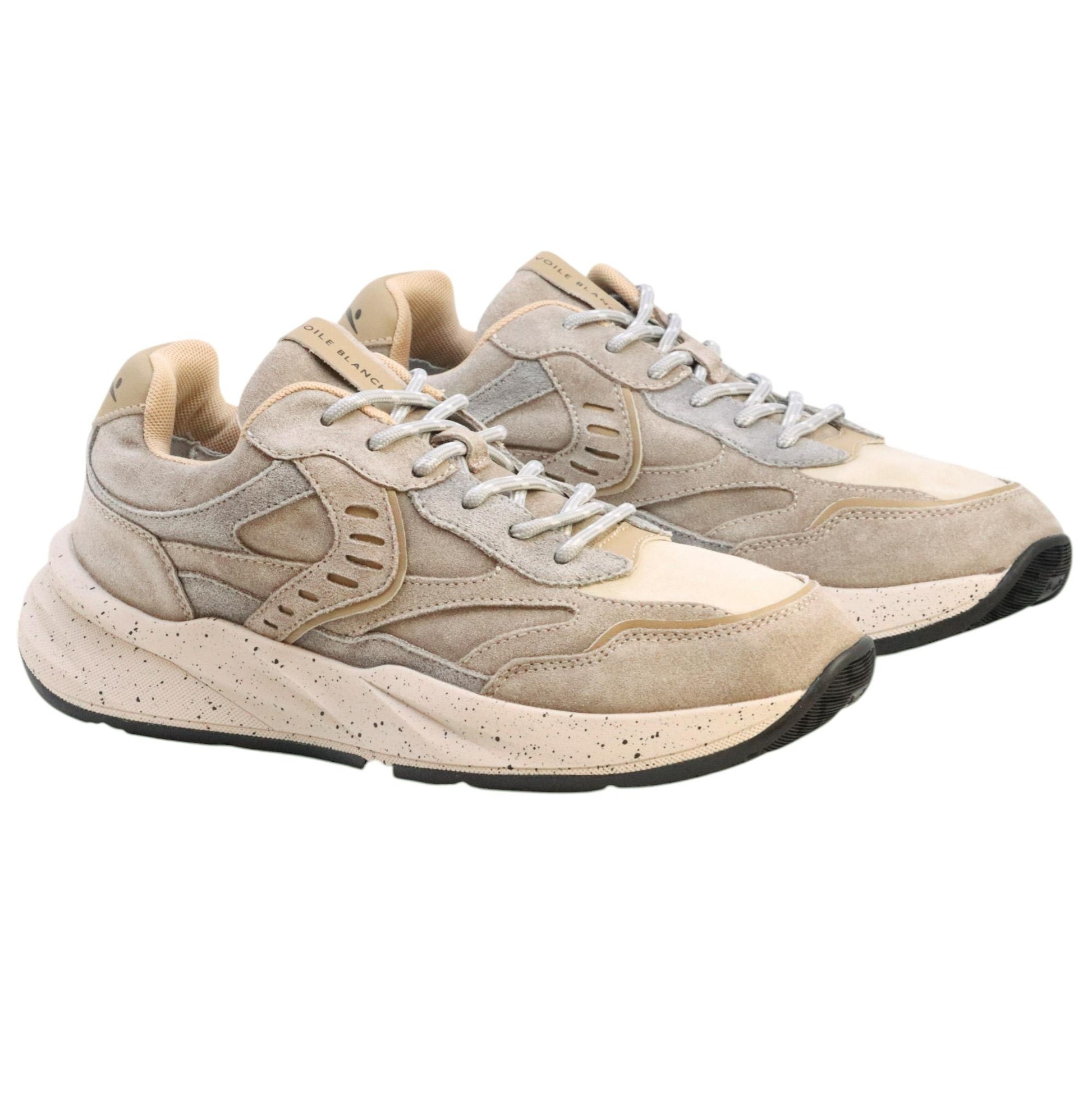 Voile Blanche CLUB22 sneaker uomo in pelle e suede grigio 