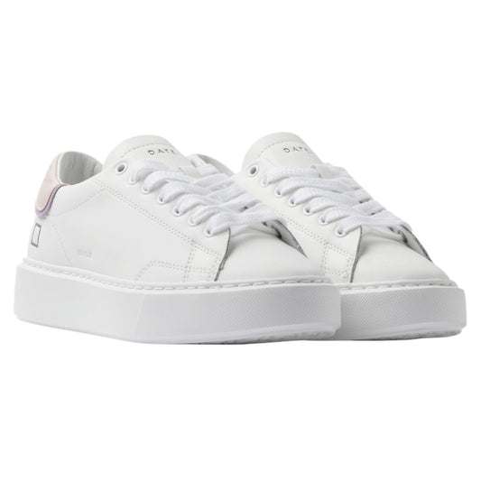 DATE Sfera Calf White Rose SF CA RO sneaker donna pelle bianca 