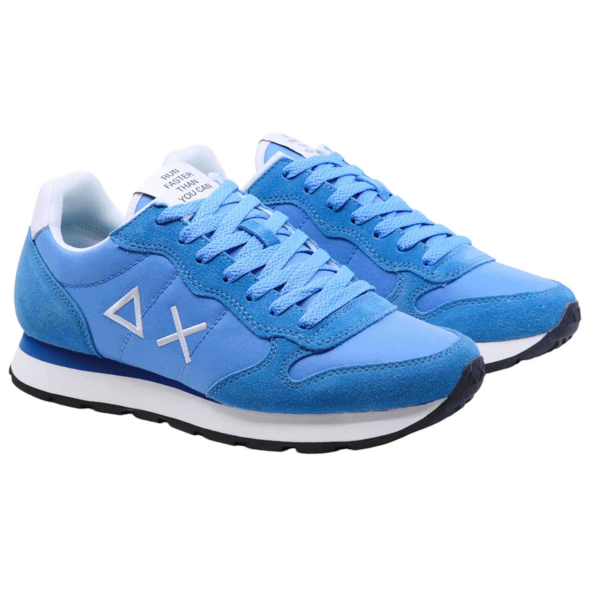 Sneaker uomo Sun68 Tom Solid Z35101 in tessuto azzurro avio 