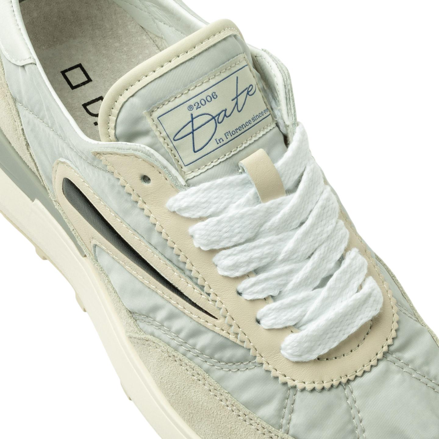 DATE Athleta Nylon Light Grey AT LG VL sneaker donna in nylon e camoscio grigio 