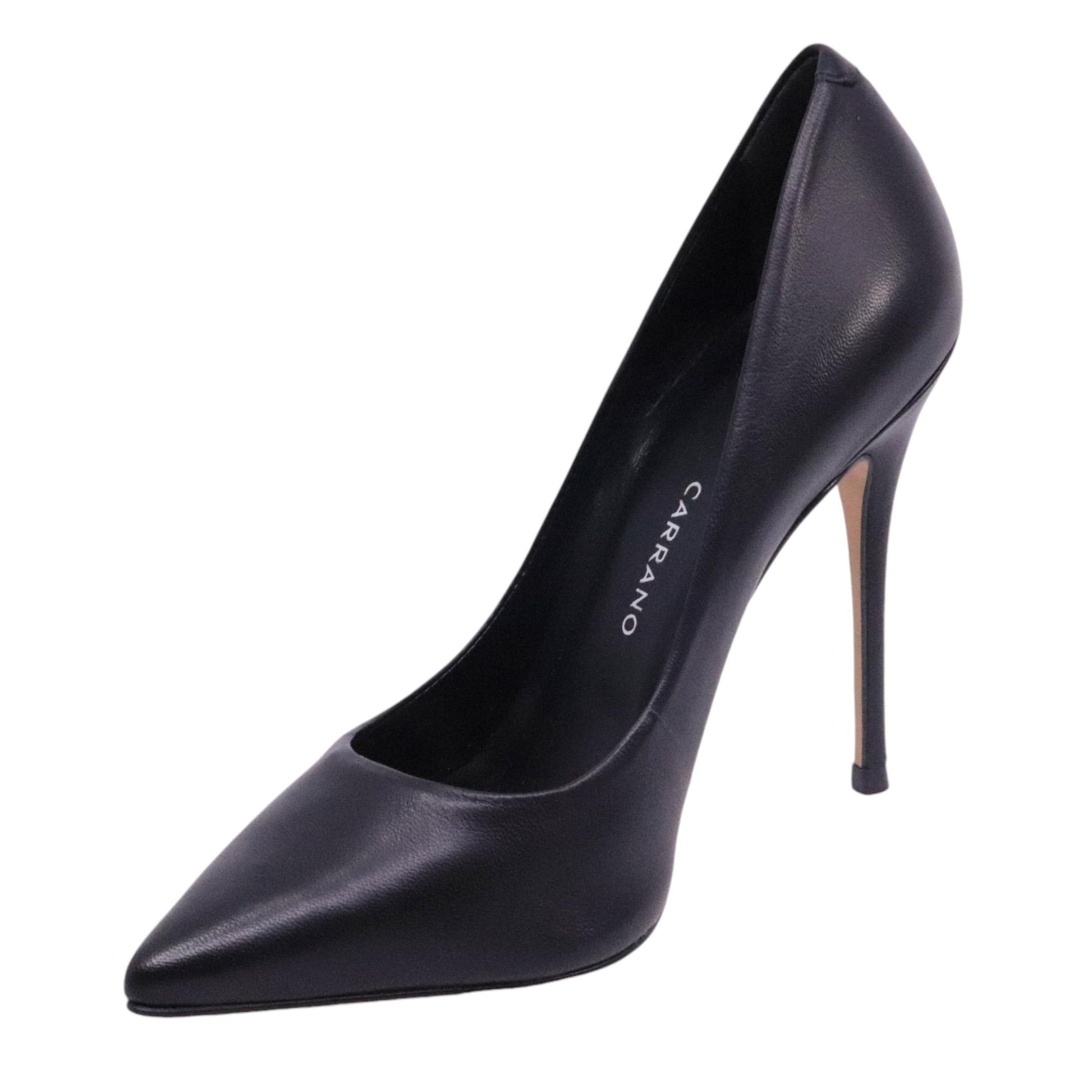 Décolleté donna Carrano in pelle di colore nero 