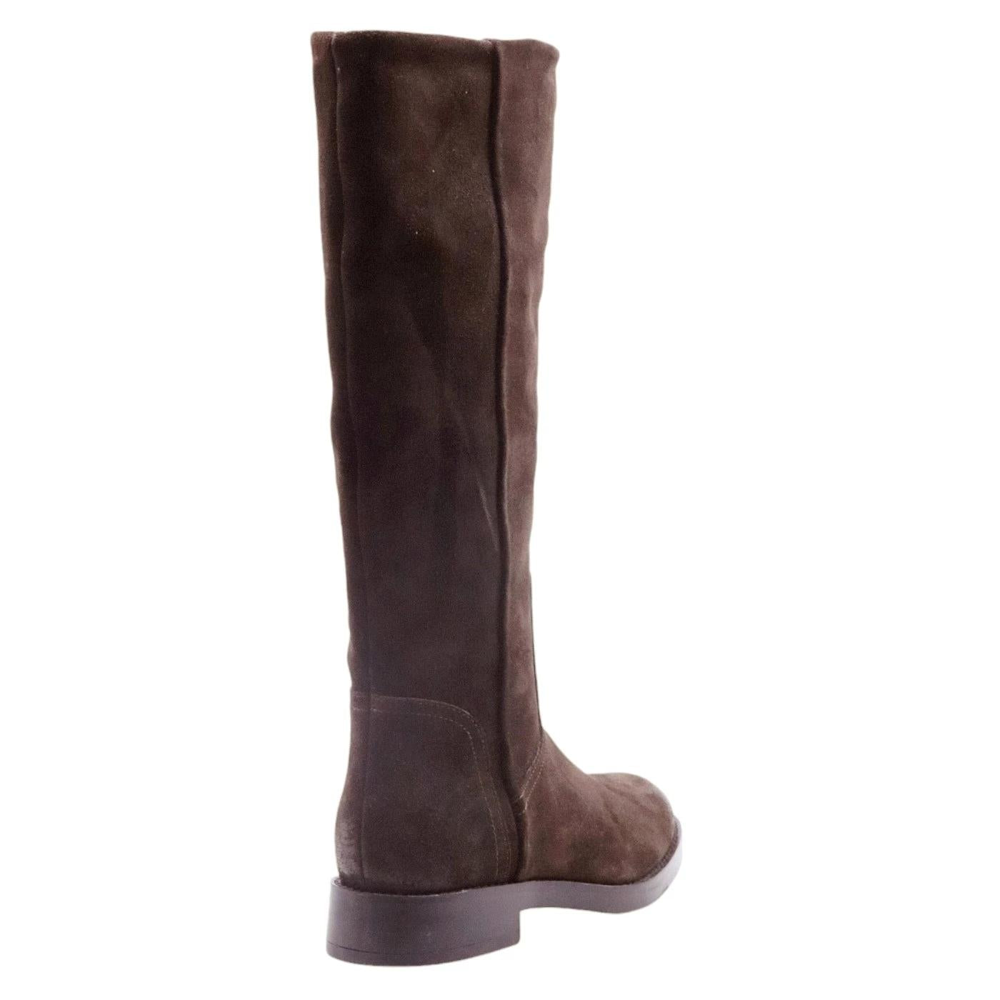Curiositè 2628 stivale donna in camoscio marrone 