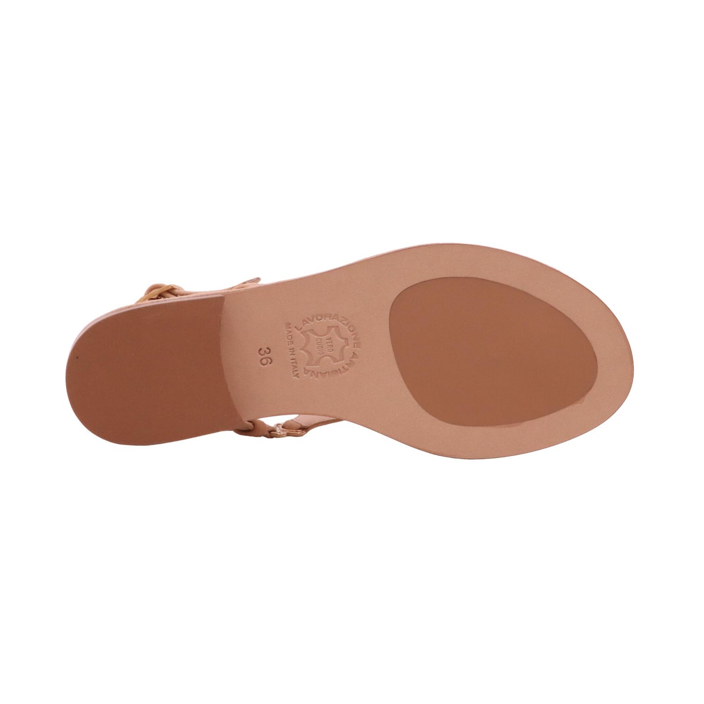 Paolo Ferrara CR721 sandalo infradito donna in camoscio beige legno artigianale casual estivo 