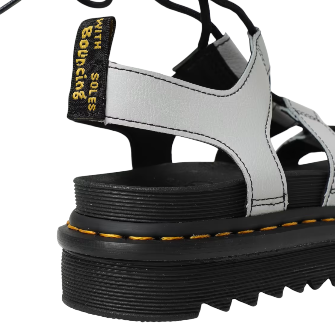 Dr Martens Nartilla Athena sandalo da donna in pelle grigia 