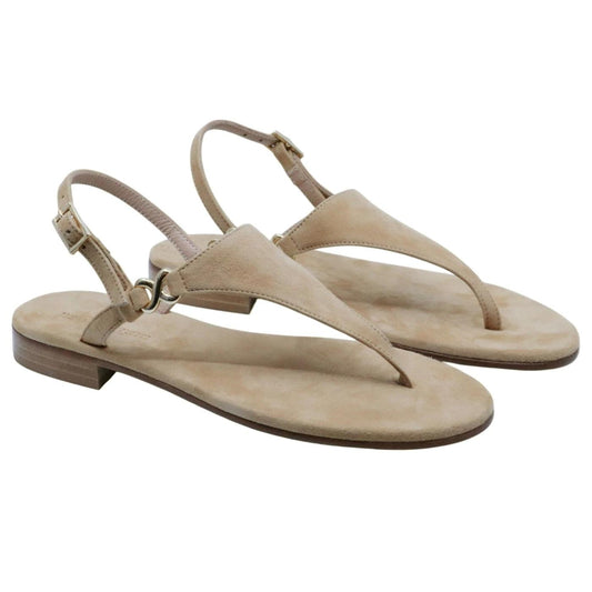 Sandalo infradito Paolo Ferrara CR721 in camoscio legno 