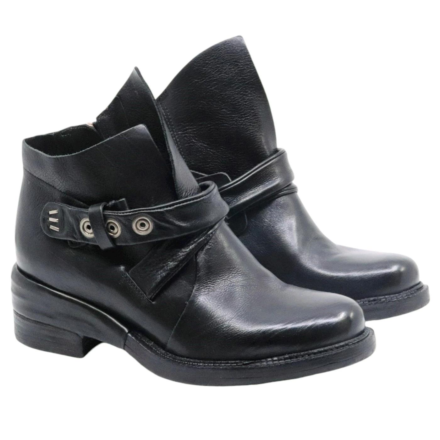 Scarpa donna AS98 A23204 in pelle nera 