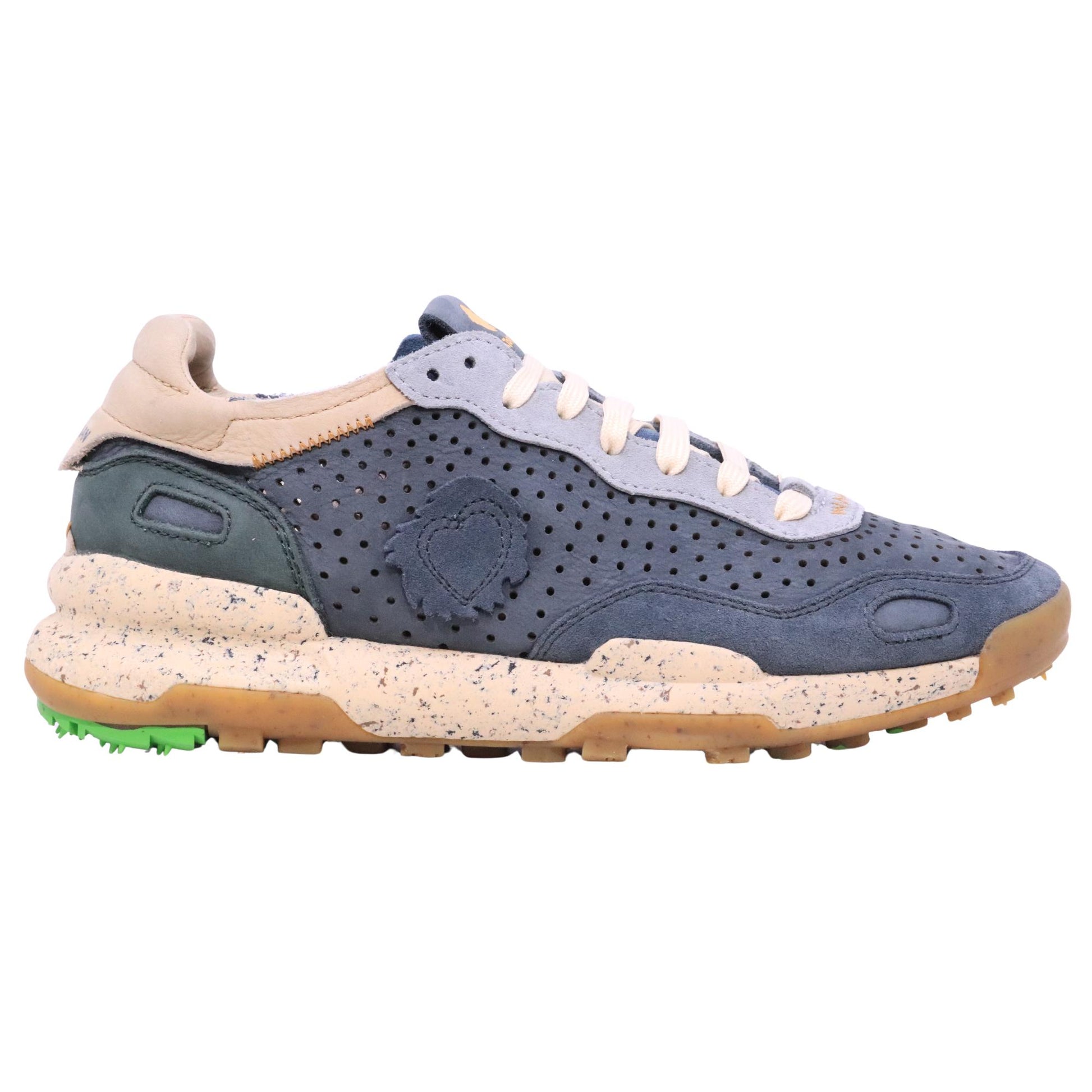 Satorisan Chacrona Laser Premium Shadowy Scales sneaker uomo in camoscio e pelle traforata 