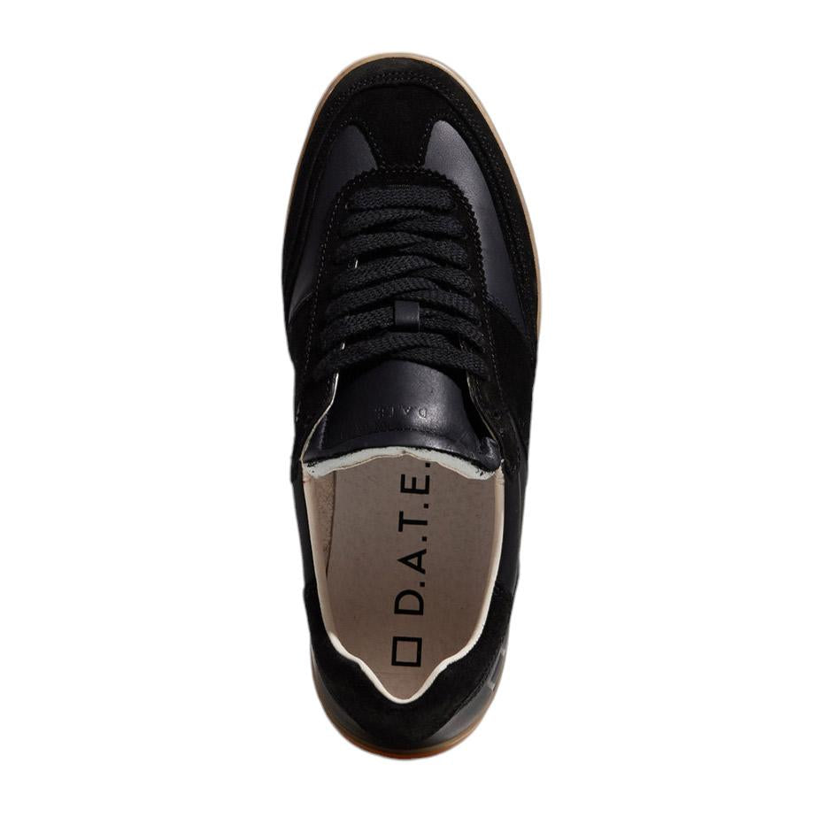 DATE Sporty Calf Black SL CA BK sneaker uomo in pelle nera 