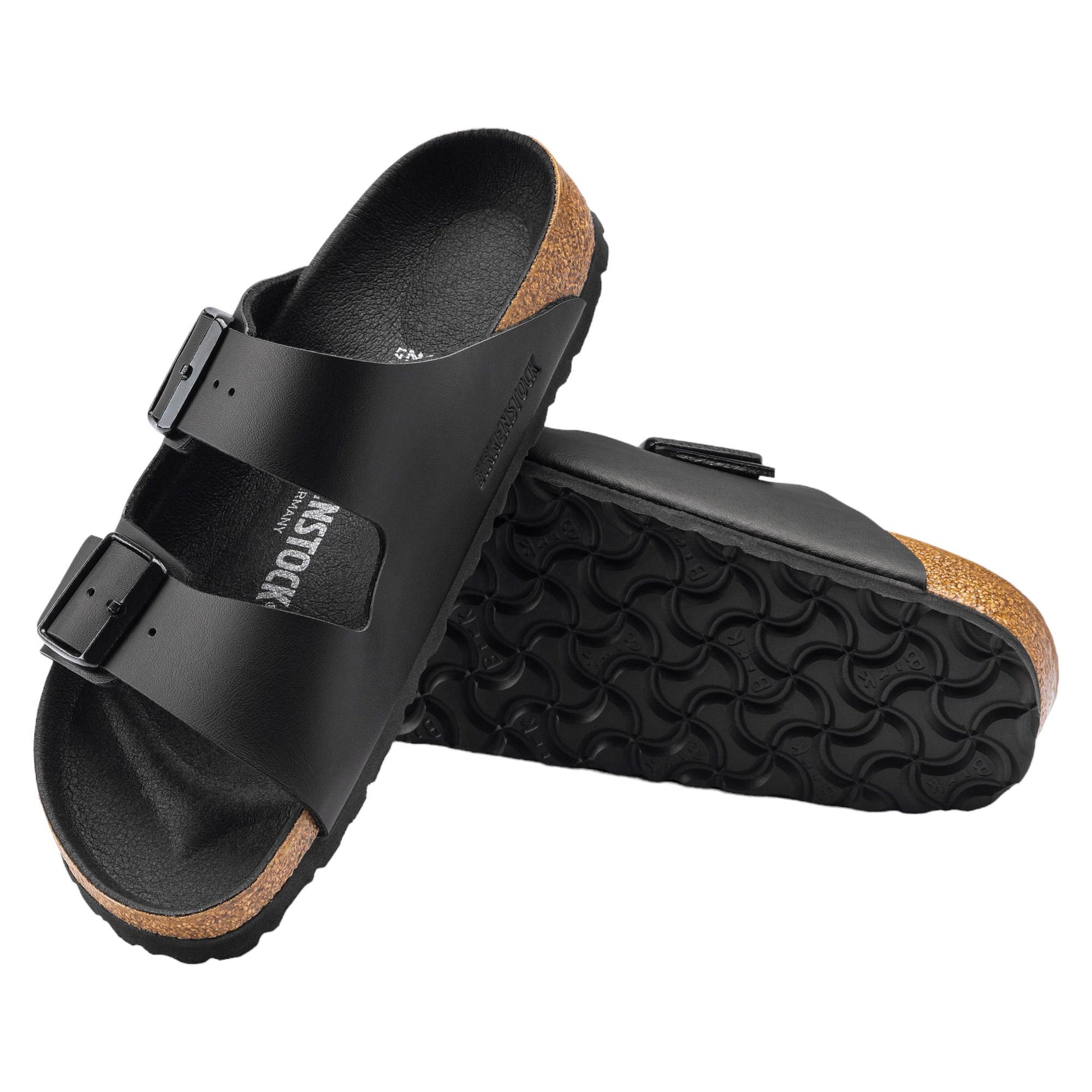 Birkenstock Arizona Triples Black sandalo doppia fibbia nera 