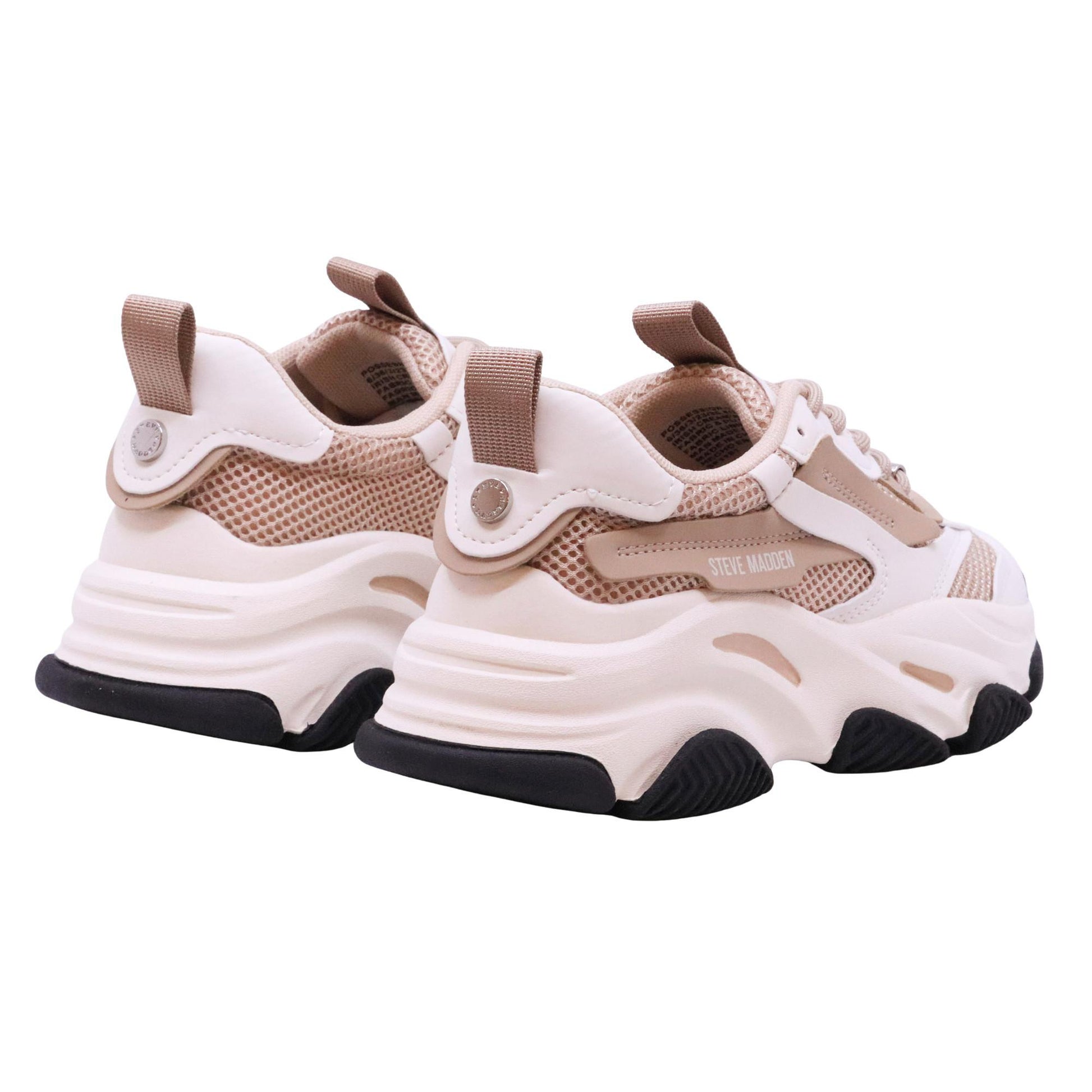 Steve Madden Possession sneaker donna tessuto crema e bianco 