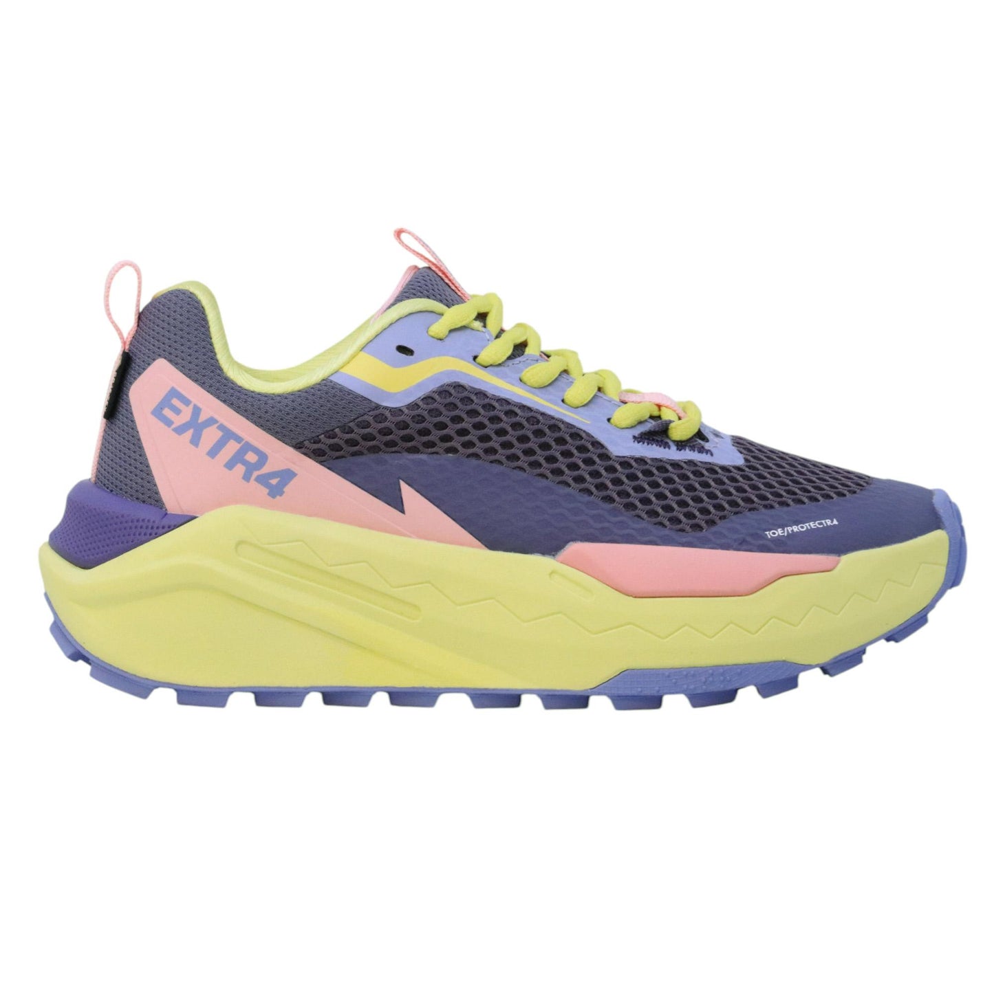 Extr4 U Kaizen GTX sneaker donna tessuto rete in grigio e rosa con dettagli in giallo 8705544RETEGRIGIO-ROSA EXTR4