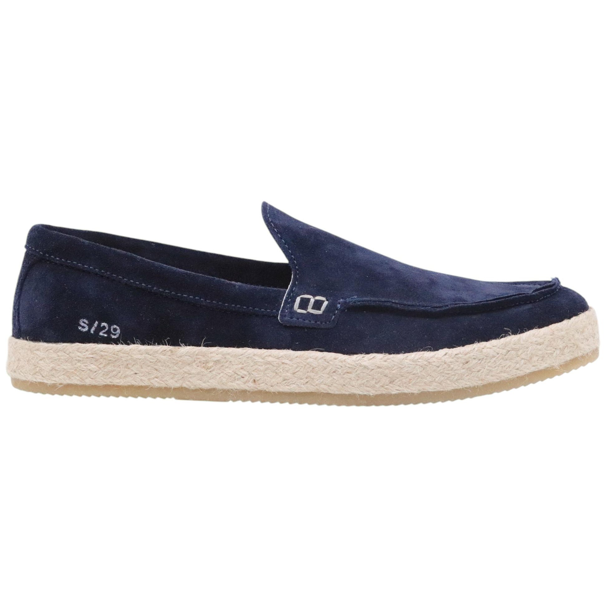Mocassino slip on uomo Panchic S29 in camoscio blu notte 