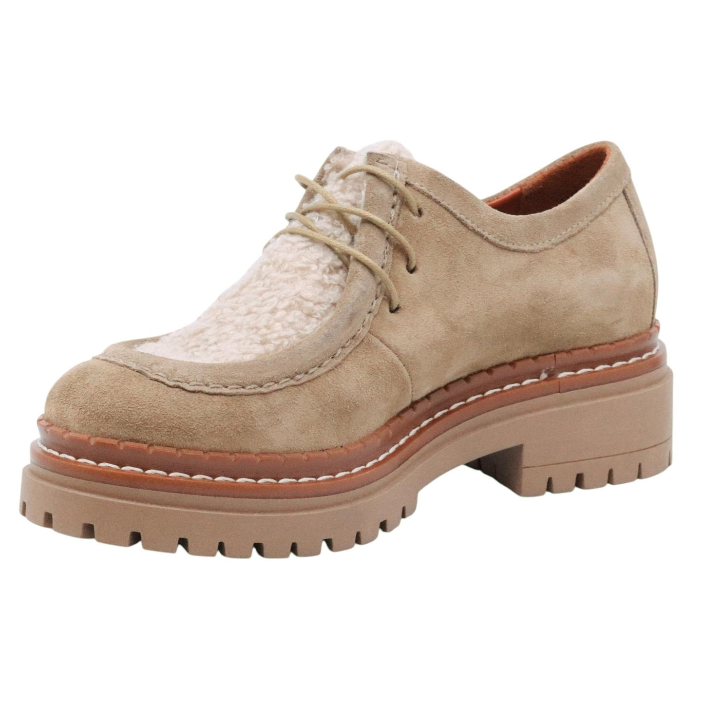 Mjus Dixie L97106 scarpa bassa donna in camoscio color beige chiaro 