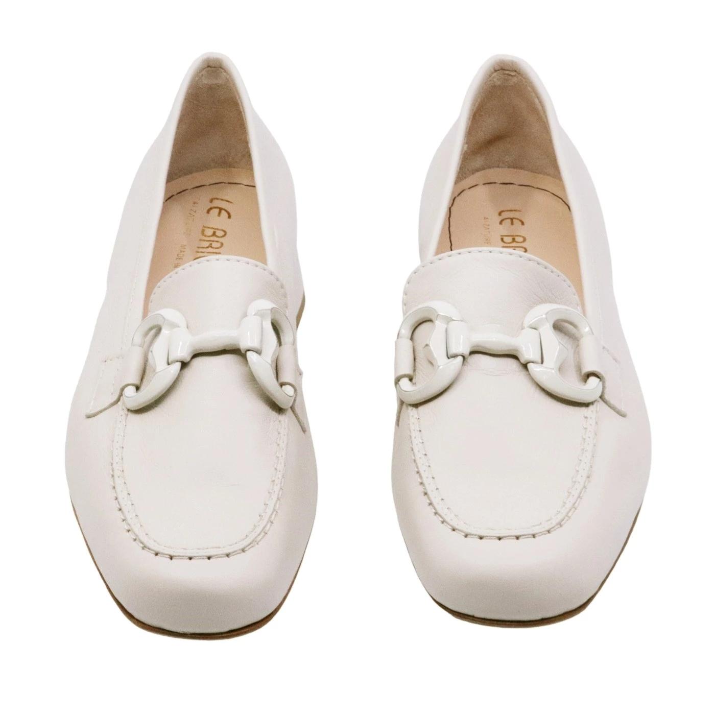 Mocassino donna Le Briella Z843 in pelle beige e morsetto 