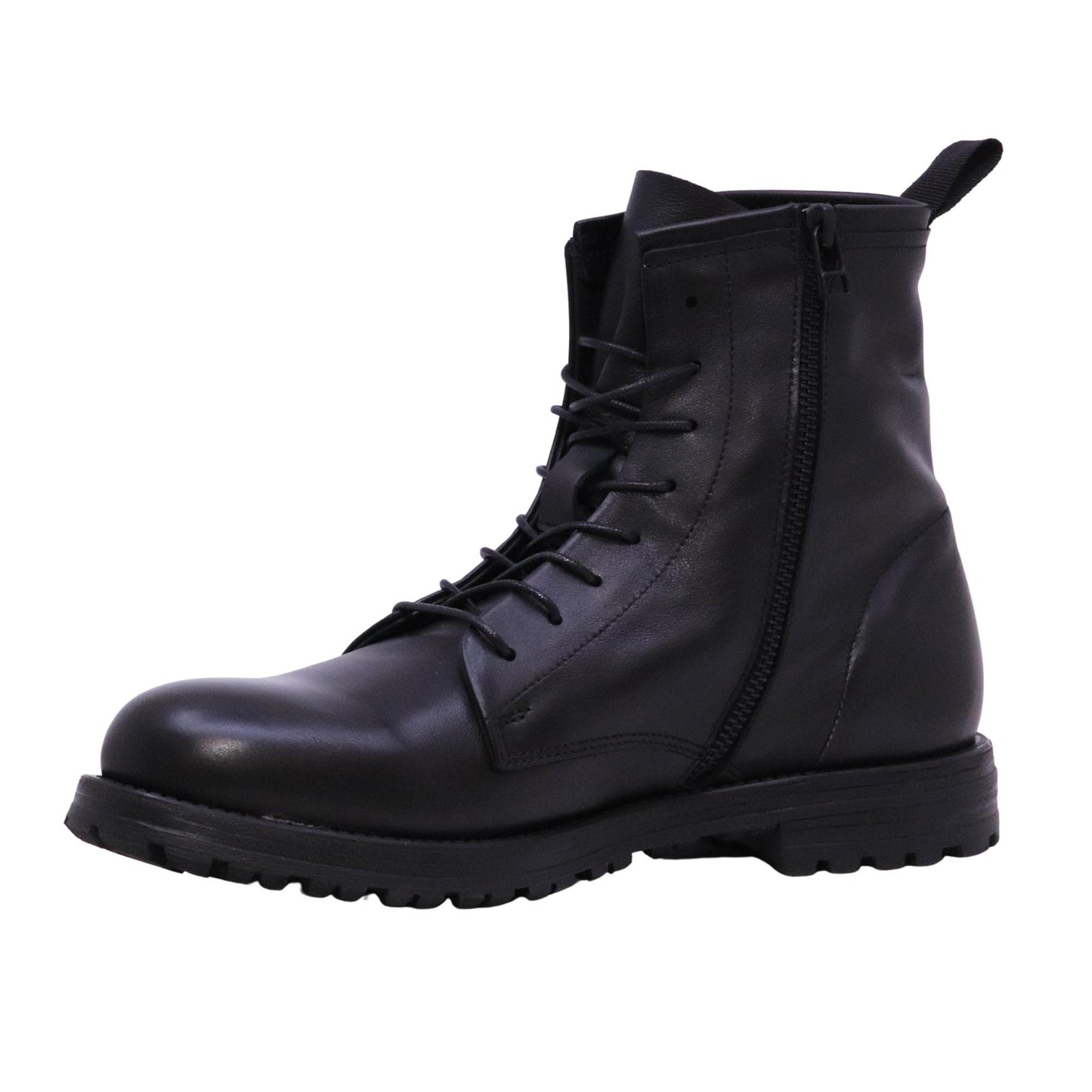 Pawelk's 25428 anfibio uomo in pelle nera 