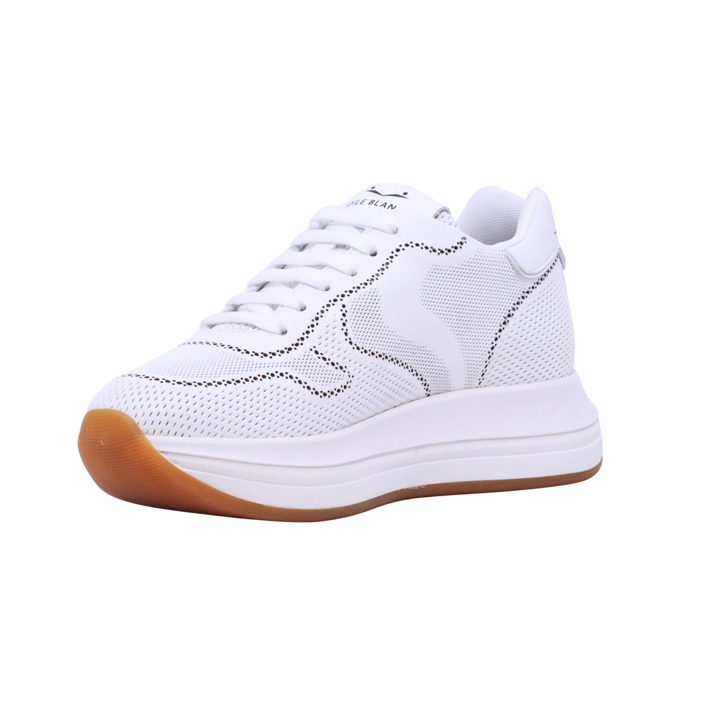 Voile Blanche Merry 15 sneaker donna in pelle bianca traforata 