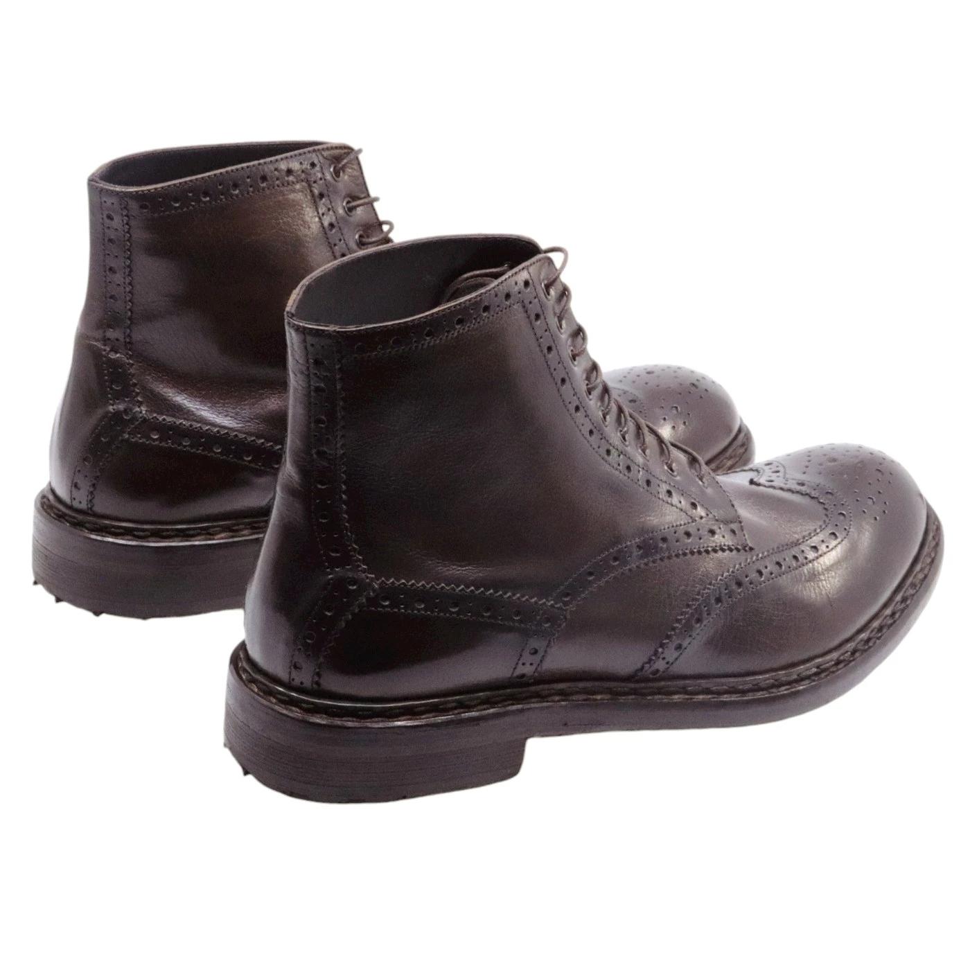 Crispiniano 482 stivaletto uomo in pelle marrone 