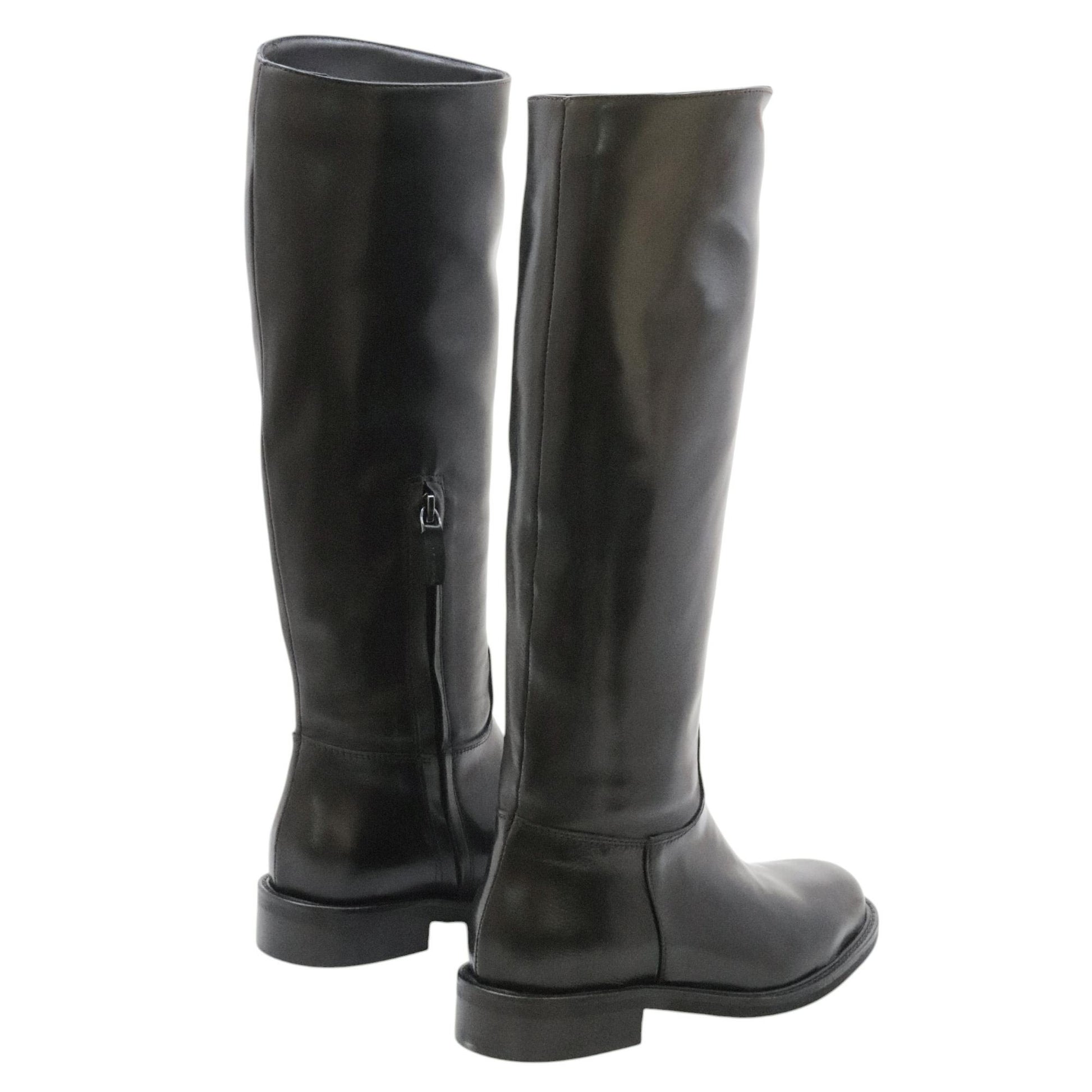 The Seller MW526 stivale donna in pelle nera 