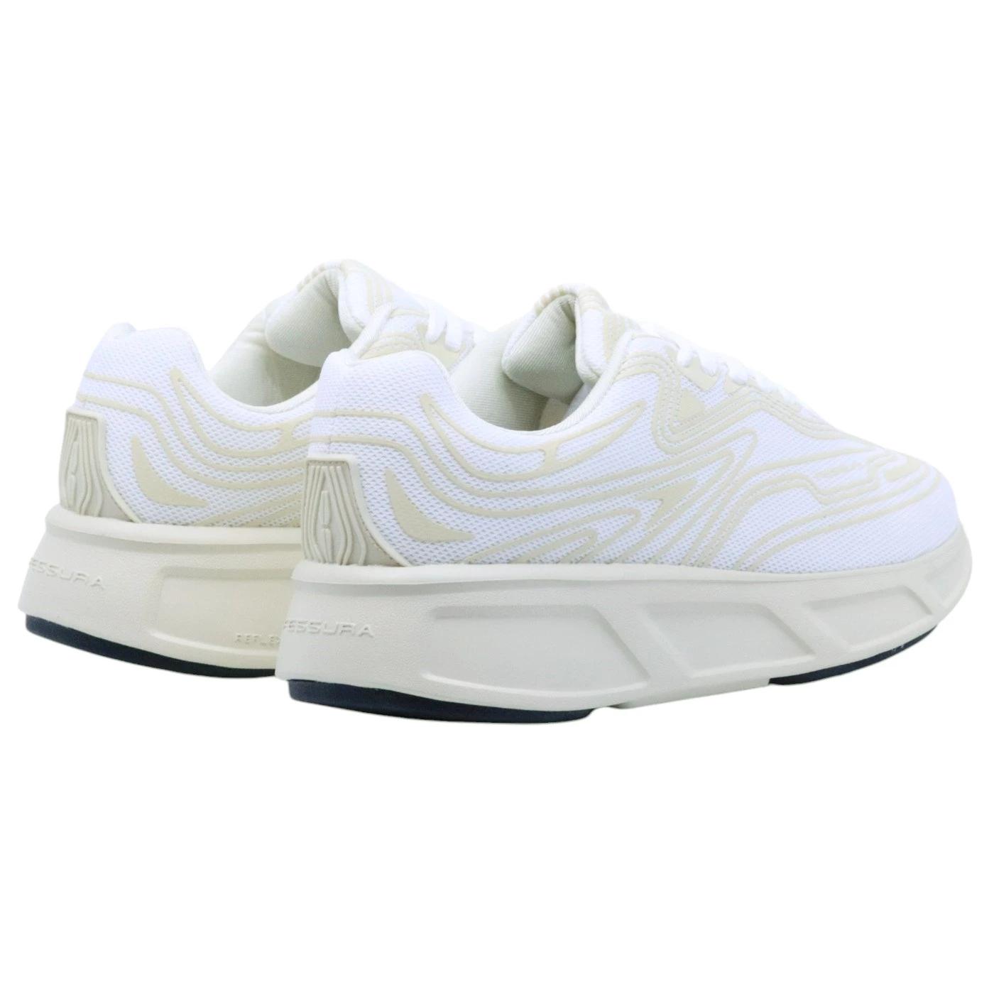 Sneaker Fessura Run #01 in tessuto bianco latte 