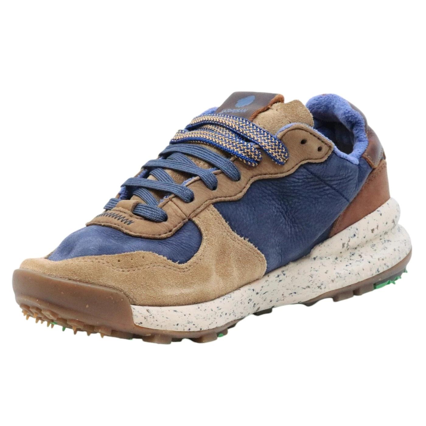Satorisan Chacrona Premium sneaker uomo in pelle blu 