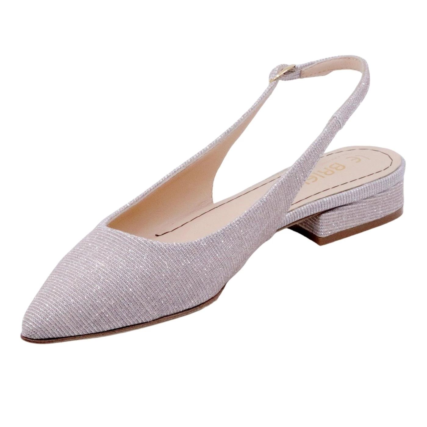 Slingback donna Le Briella Z821 in tessuto galassia luminoso con tonalità di rosa 