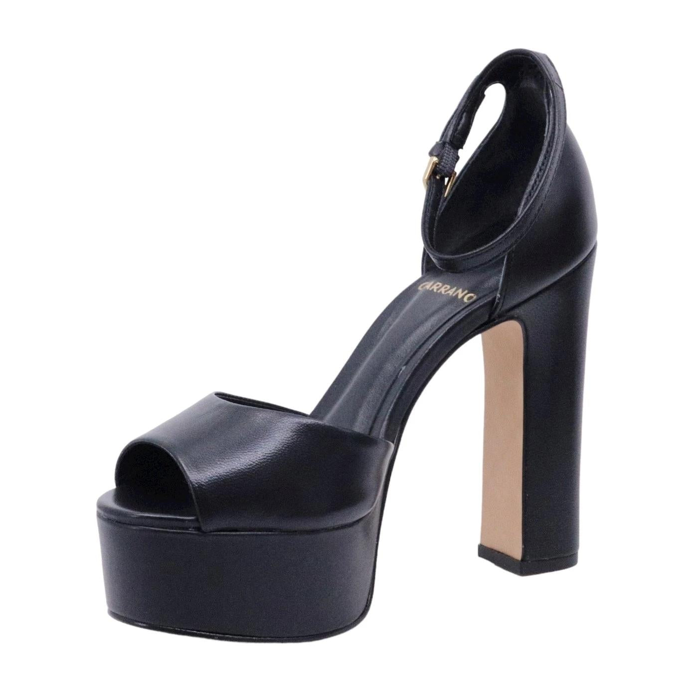 Sandalo donna Carrano 541001 in pelle nera 